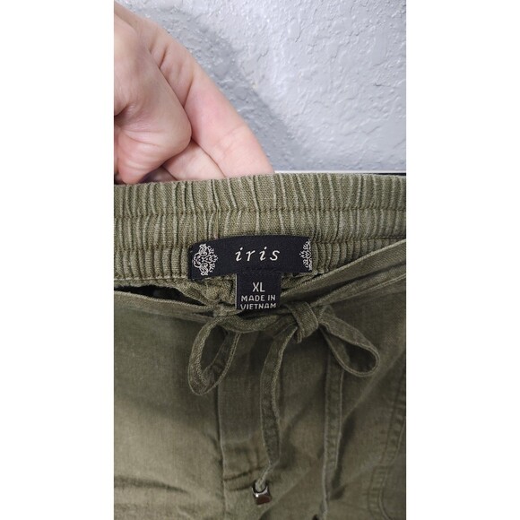 Iris Womens Olive Green Pull-On Drawstring Shorts Size XL - Picture 3 of 6